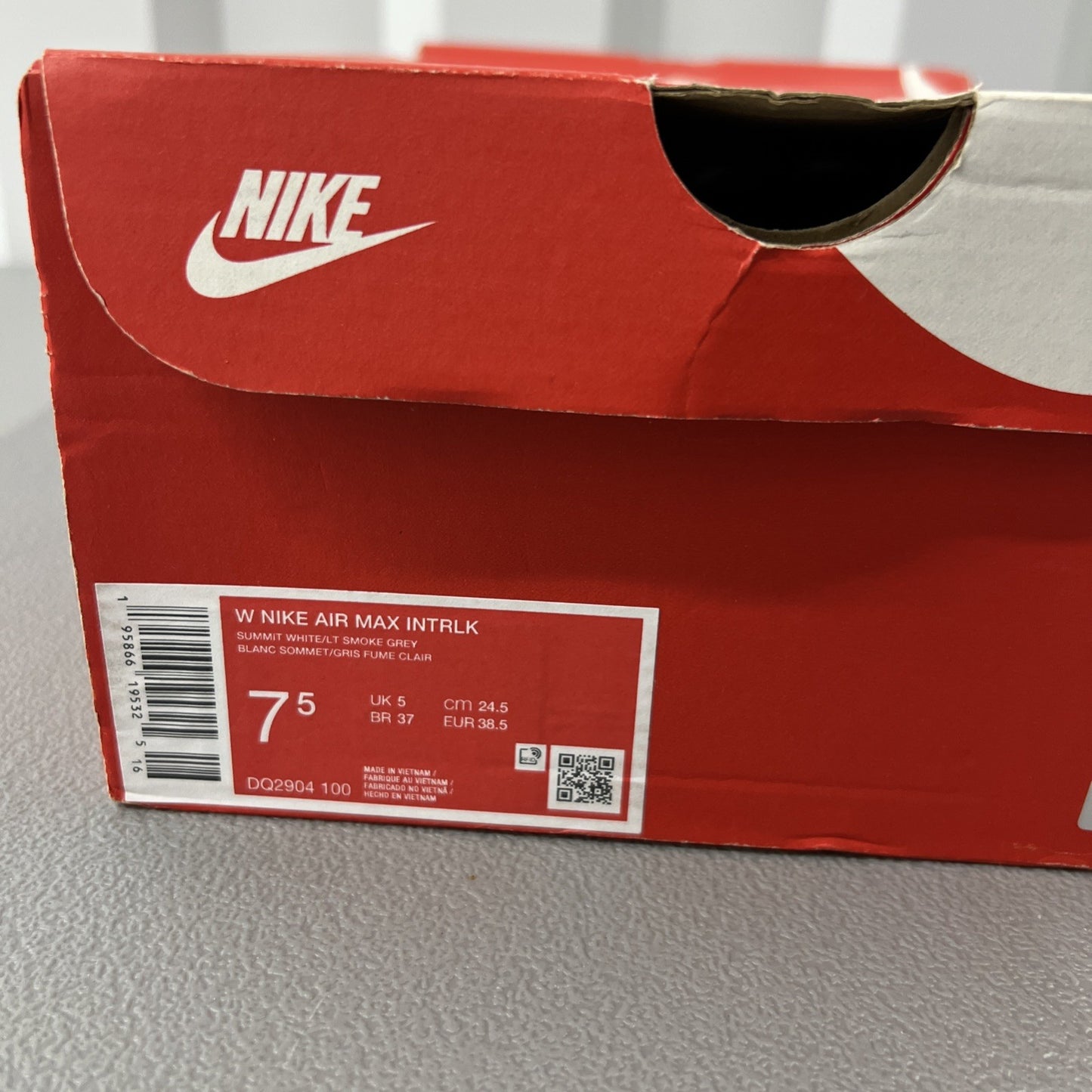 Size 7.5 - Nike Air Max INTRLK ‘Summit White Smoke Grey’ Women’s