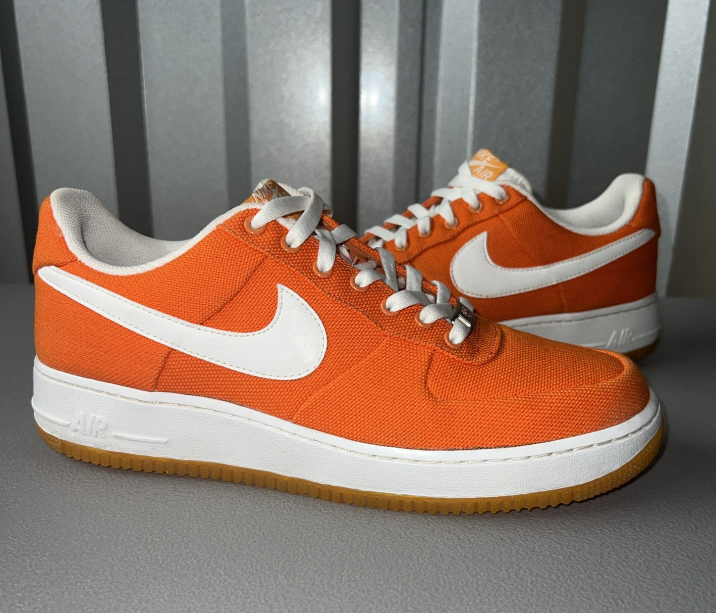 Size 11.5 Wmns or 10 Men’s - Air Force 1 Low Canvas ‘Orange Peel’