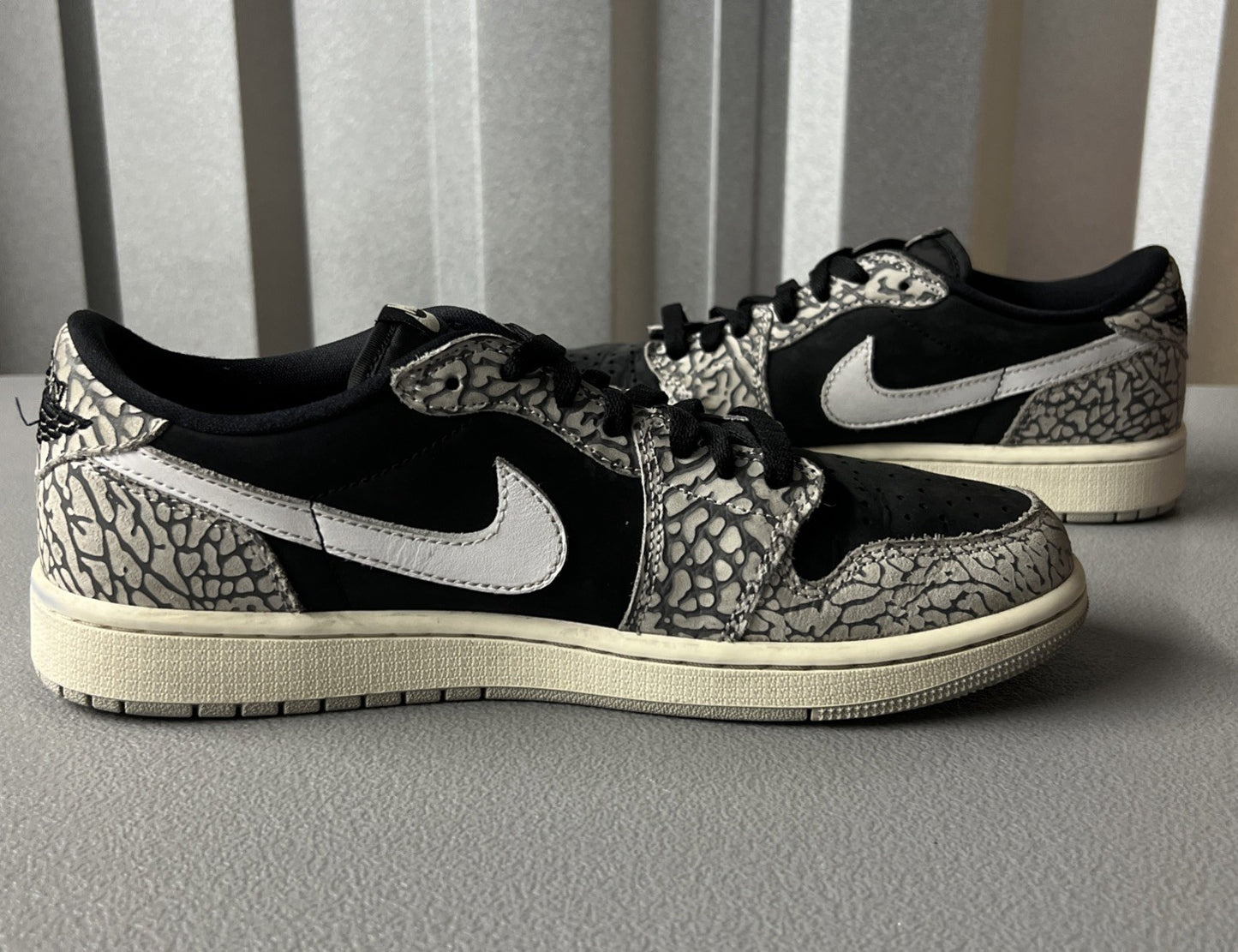 Size 9 Men’s or 10.5 Women’s - Jordan 1 Retro Low OG ‘Black Cement’