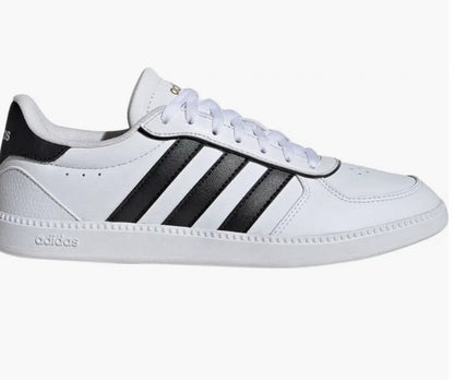 Size 8 - Adidas Breaknet Sleek Sneaker White, Black and Gold Metallic (Women’s)