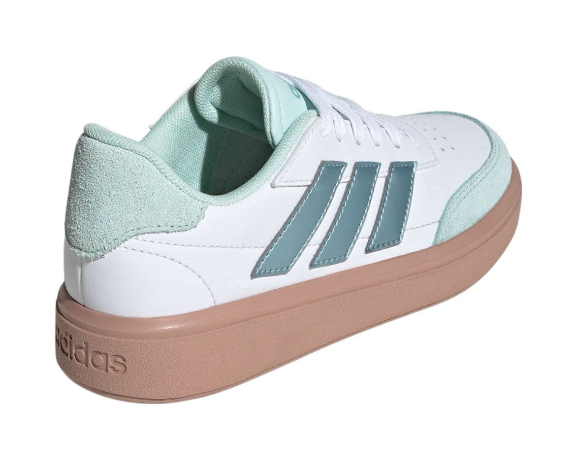 Size 6.5 Y or 8 Wmns- adidas Courtblock ‘Cloud White Halo Mint’