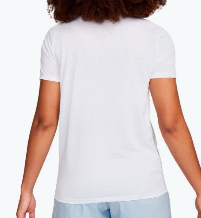 Size Large- Nike Womens Dri-Fit Graphic White Tee
