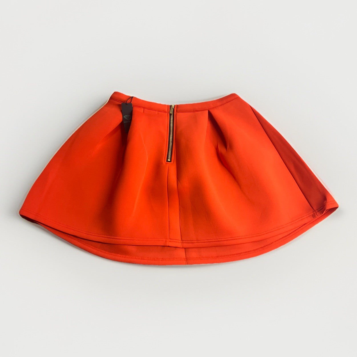 Size L- Diamond Supply Orange Flare Mini Skirt