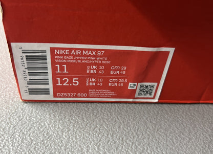 Size 11 Men’s or 12.5 Wmns - Nike Air Max 97 ‘Pink Glaze Black’