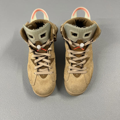 Size 8 Men’s or 9.5 Wmns Air Jordan 6 Retro Travis Scott ‘British Khaki’