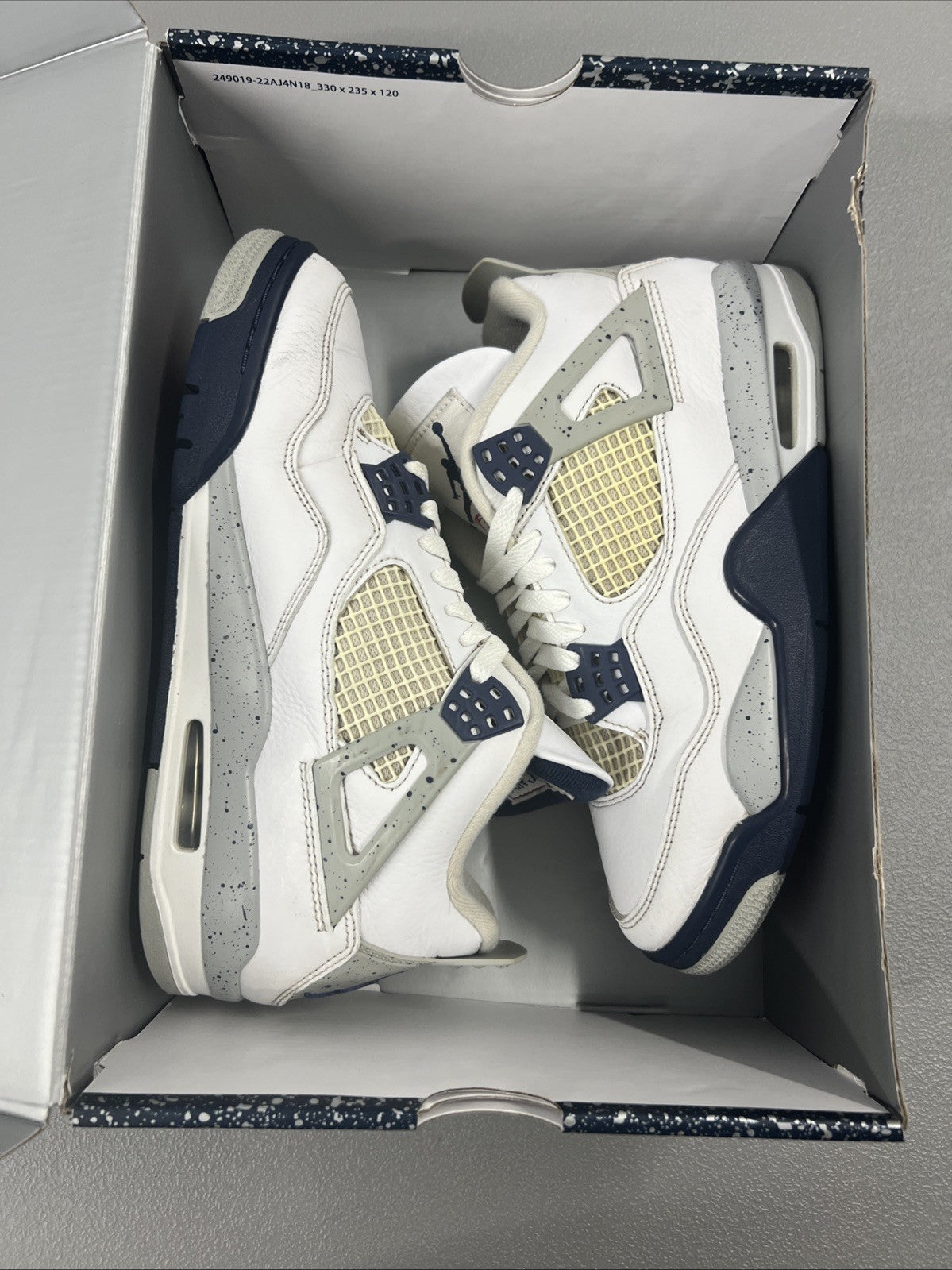 Size 7 - Jordan 4 Retro Mid Midnight Navy