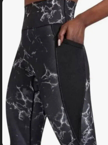 Size Small-BuffBunny Limitless Leggings - Black Marble
