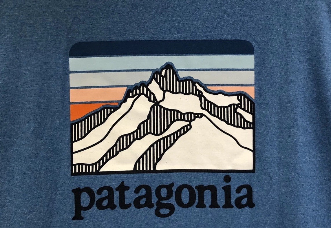 Size Medium - Patagonia Hybrid Pocket Responsibili-Tee T-Shirt Blue Vintage