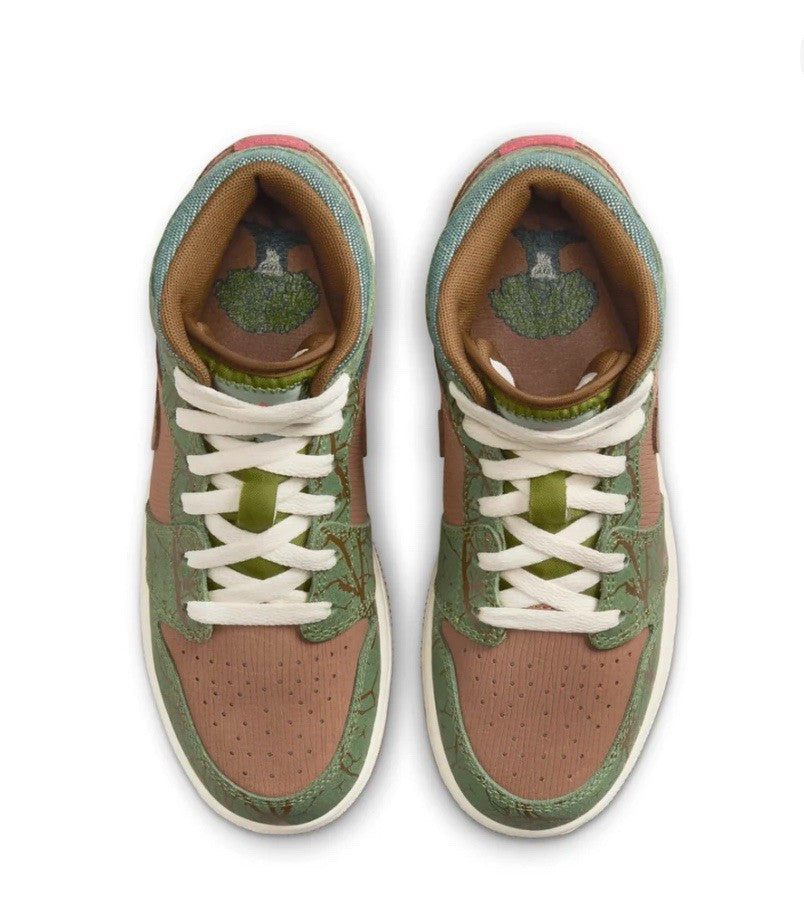 Size 6.5Y or 8 Wmns- Air Jordan 1 Mid GS 'Treeline’