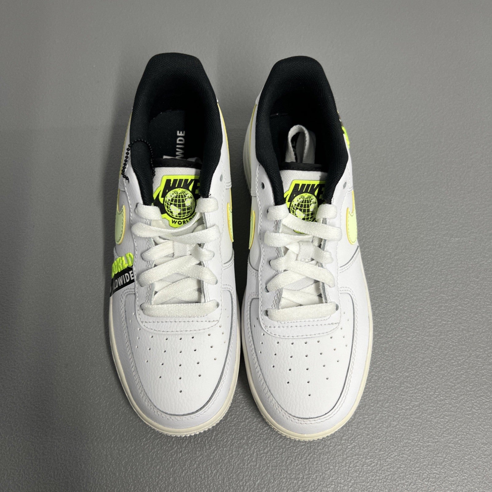 Size 4.5Y - Nike Air Force 1 LV8 1 'Worldwide Pack White Barely Volt' CN8536-100