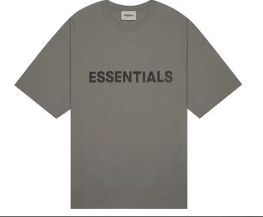 Fear of God Essentials Boxy T-Shirt Applique Logo Cement Size Small
