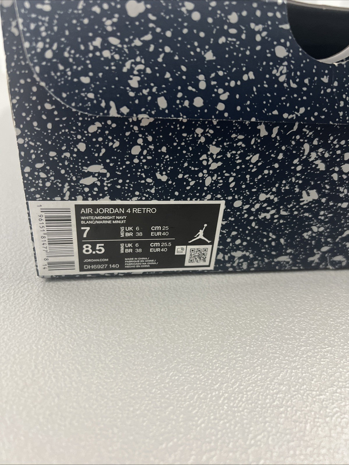 Size 7 - Jordan 4 Retro Mid Midnight Navy