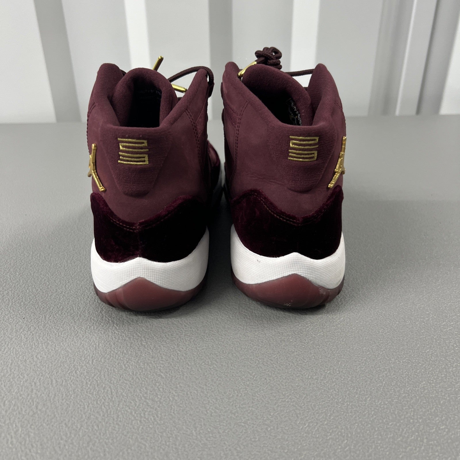 Size 8Y or 9.5 Wmns JORDAN 11 RETRO HEIRESS 'VELVET' Night Maroon (GS)