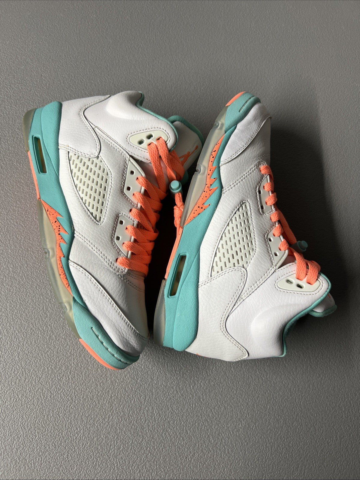 Size 7Y or 8.5 Wmns - Jordan 5 Retro Light Aqua (GS)