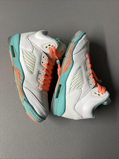 Size 7Y or 8.5 Wmns - Jordan 5 Retro Light Aqua (GS)