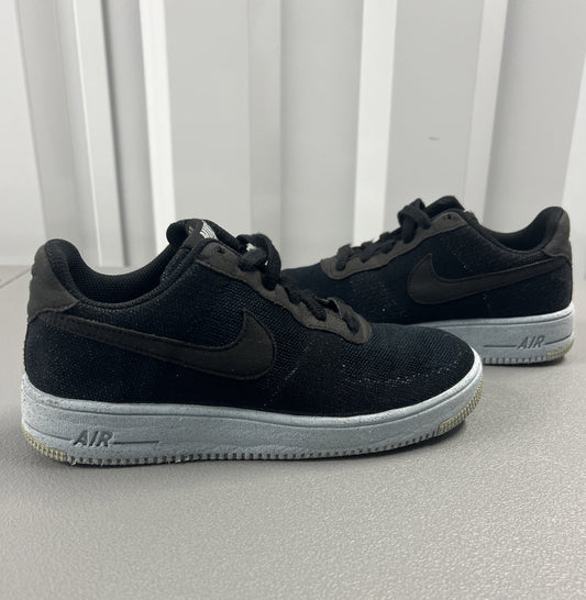 Size 6.5Y - Nike 1 Air Force 1 Crater Flyknit GS 'Black Chambray Blue'