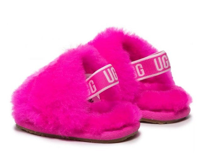 Size 2/3 Infant- UGG Fluff Yeah Slide Rock Rose Pink
