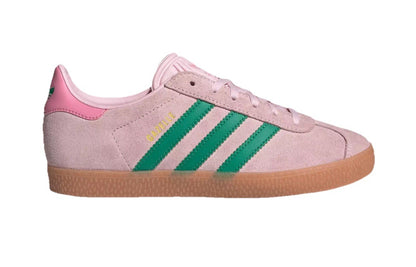 Size 5Y or 6.5 Wmns- adidas Gazelle Clear Pink Court Green Bliss Pink (GS)