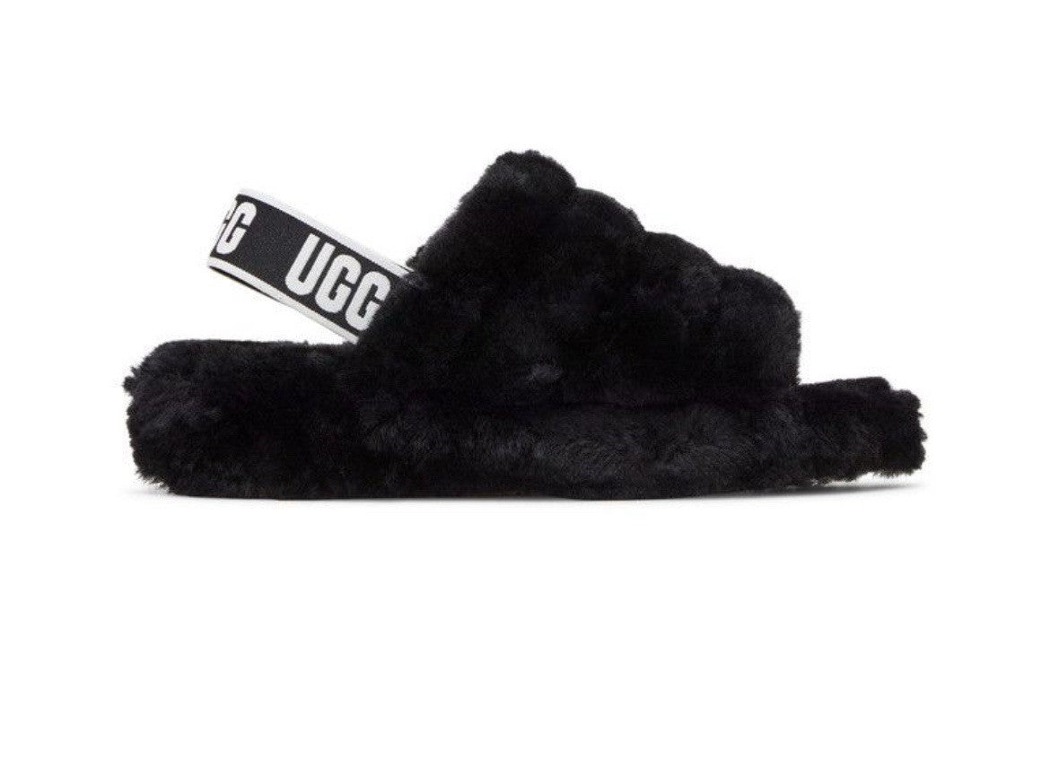 Size 6 - Ugg Wmns Fluff Yeah Slide 'Black’