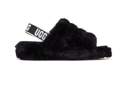 Size 6 - Ugg Wmns Fluff Yeah Slide 'Black’