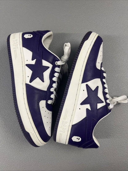 Size 10- A Bathing Ape Bape Sta ‘White Purple’ 2022