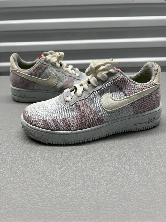 Size 4.5Y - Nike Air Force 1 Crater Flyknit GS 'Wolf Grey'