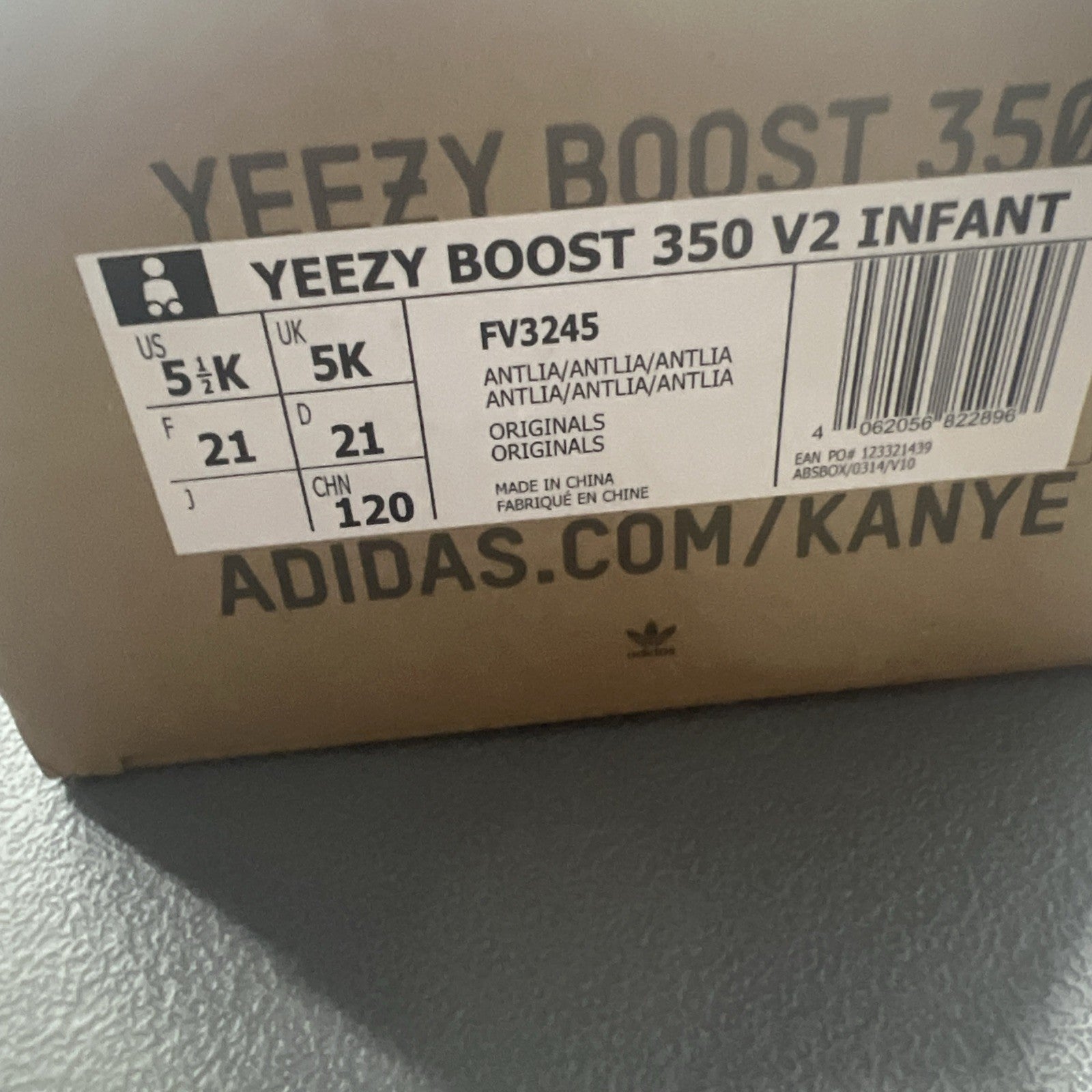 Size 5.5 - Adidas Yeezy Boost 350 V2 Antlia (Infant) FV3245