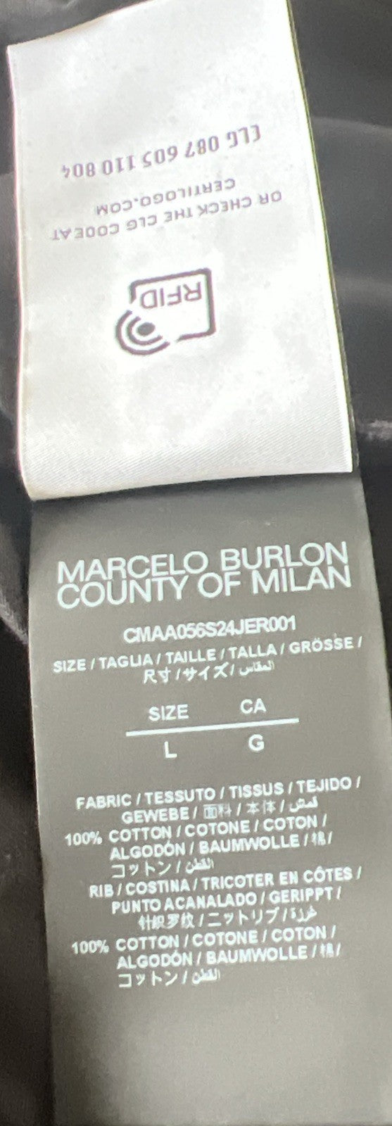 Size Large- Marcelo Burlon County Of Milan Wings T- Shirt -  100% Authentic