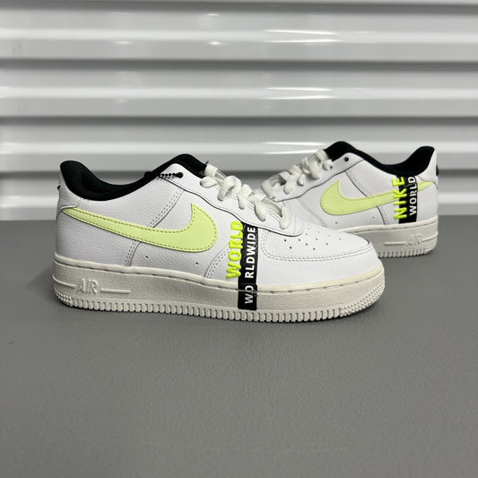 Size 4.5Y - Nike Air Force 1 LV8 1 'Worldwide Pack White Barely Volt' CN8536-100