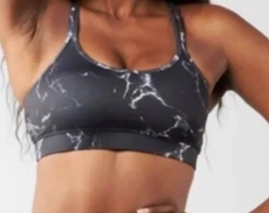 Size Small-BuffBunny Limitless Mesh Sports Bra - Black Marble