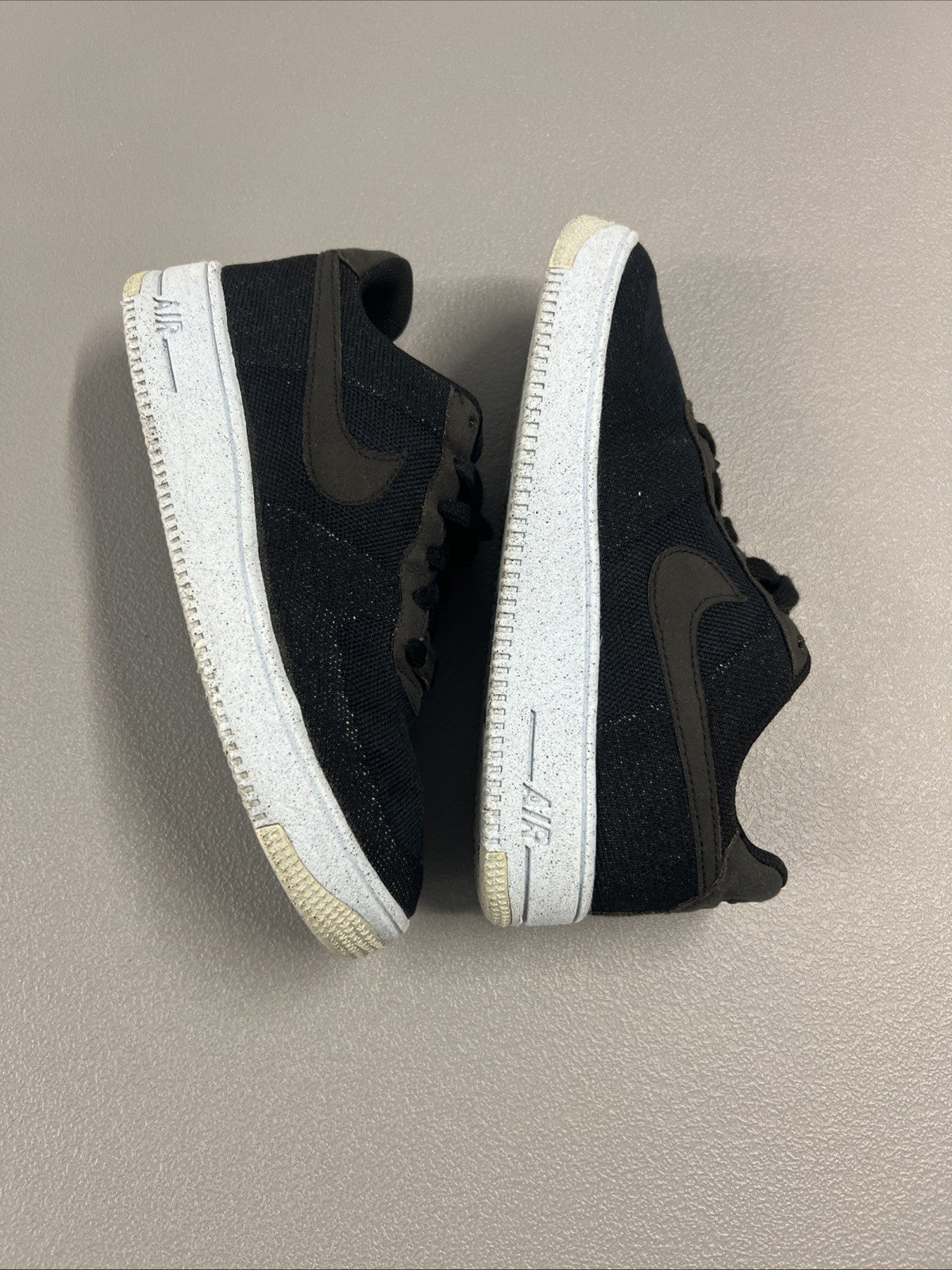 Size 6.5Y - Nike 1 Air Force 1 Crater Flyknit GS 'Black Chambray Blue'