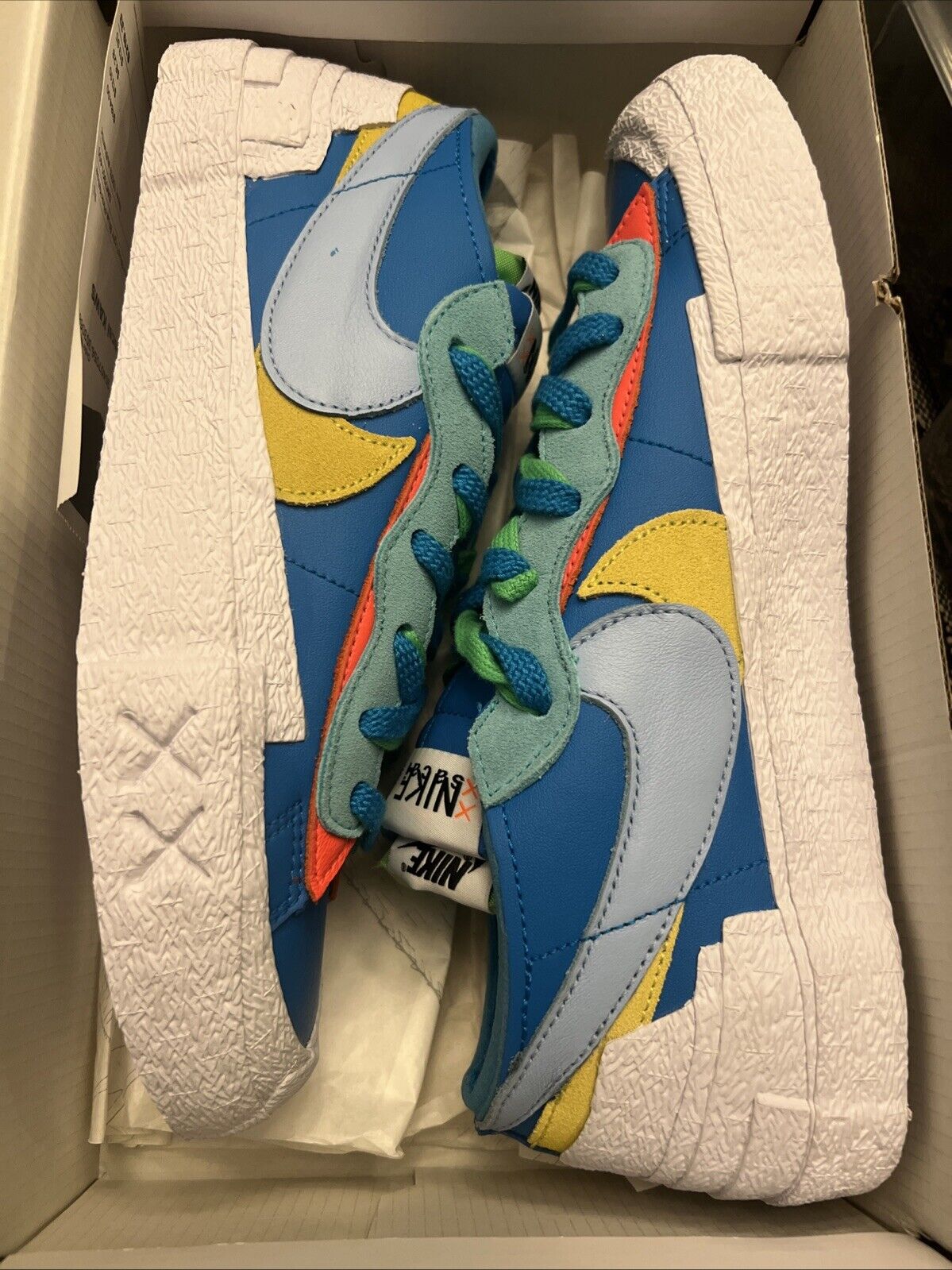 Size 9.5 - Nike KAWS x sacai x Blazer Low Neptune Blue