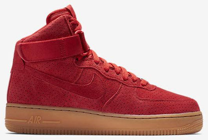 Size 9 Wmns or Men’s 7.5- Nike Air Force 1 Suede High University Red
