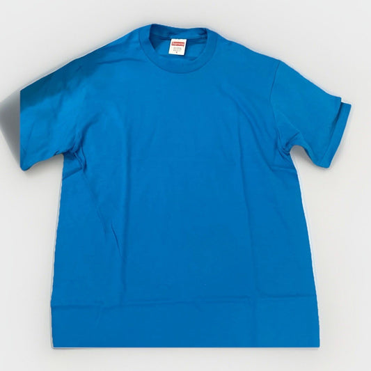 Size Large- Supreme Men's Blue Pre-shrunk 100% Cotton Tee